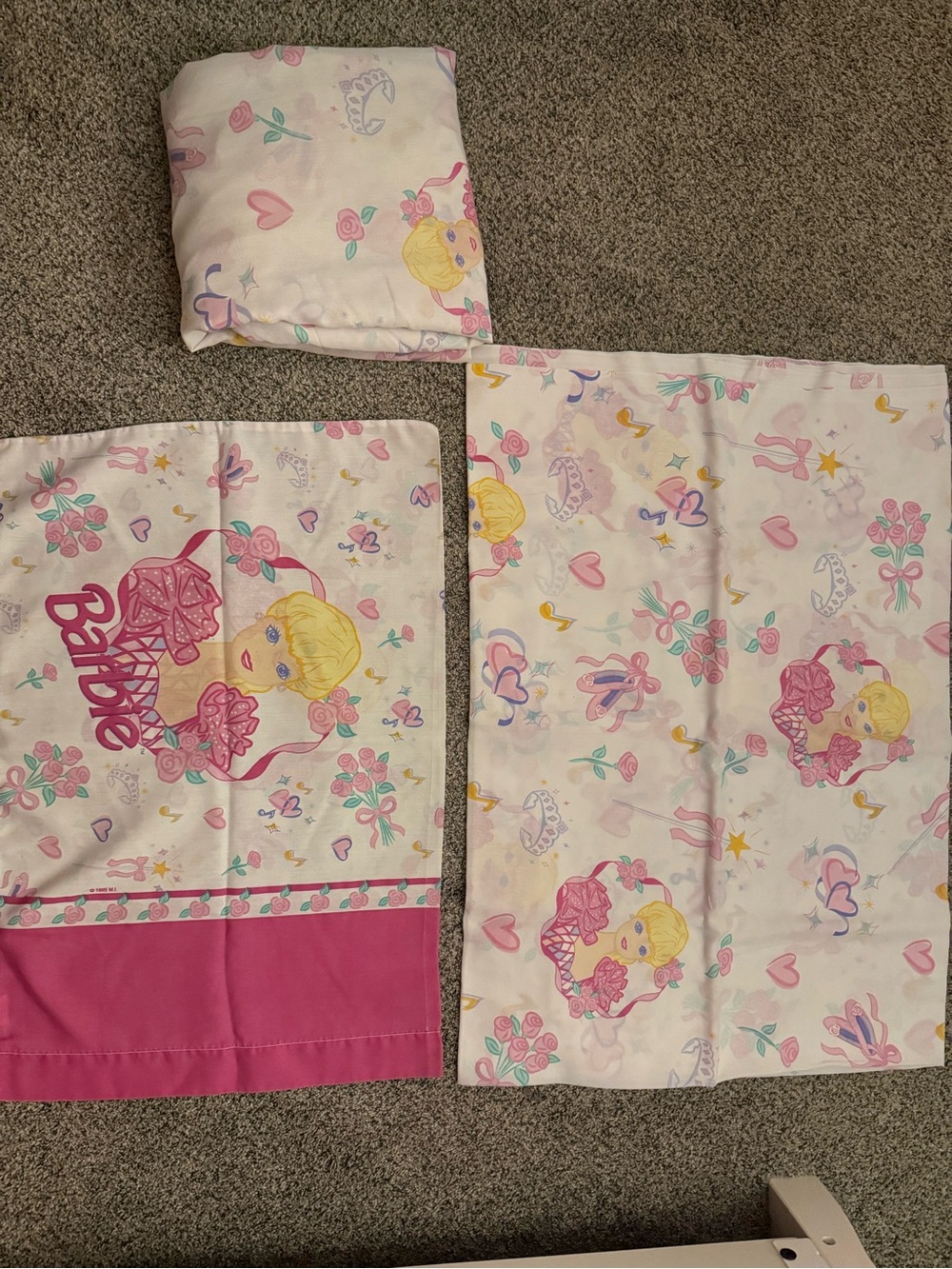 Barbie Girls Bedding Set in Pink, Yellow, Mint and Purple
